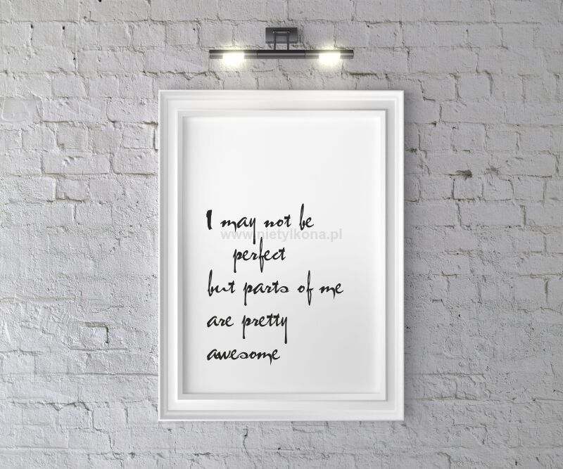 Plakat I may not be perfect but parts of me are pretty awesome