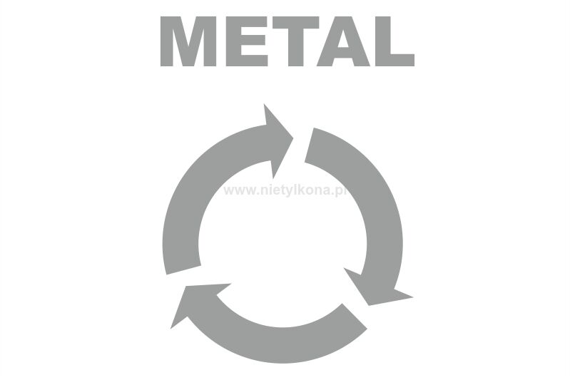 Naklejki na kosze do segregacji odpadów - metal 