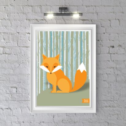 Plakat Forest Animals Fox