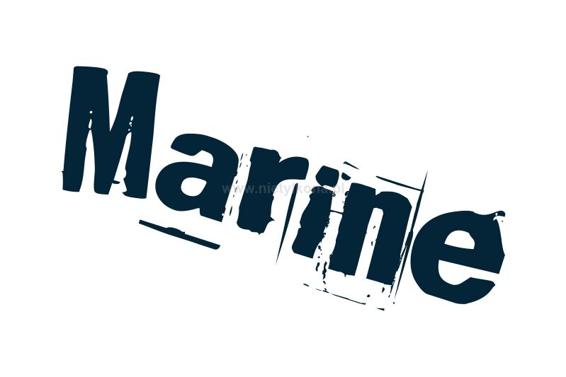 Naklejka Napis Marine