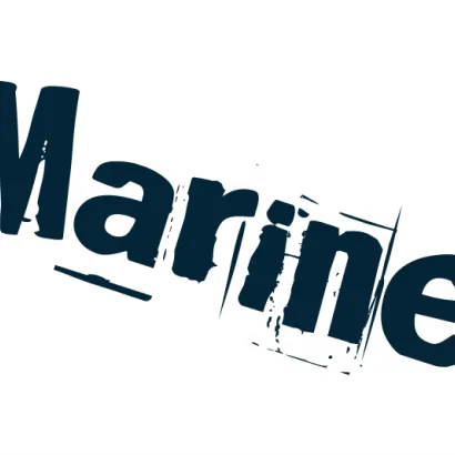 Naklejka Napis Marine