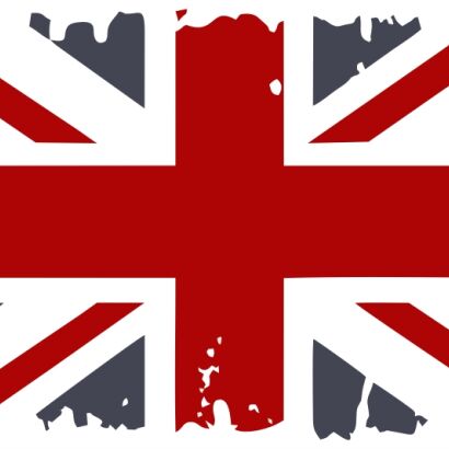 Naklejka dwukolorowa - Flaga Wielkiej Brytanii