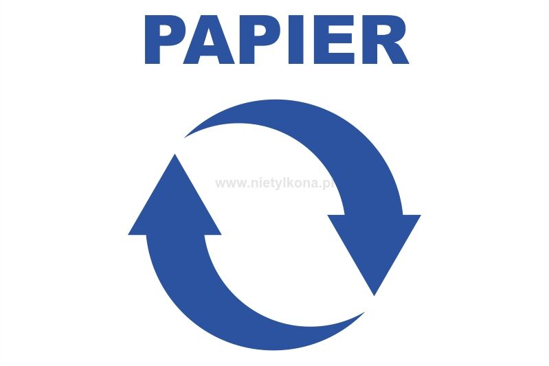 Naklejki na kosze do segregacji odpadów - papier
