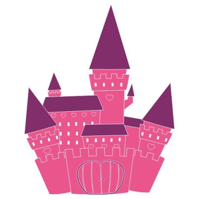 Naklejka dwukolorowa - Zamek księżniczki