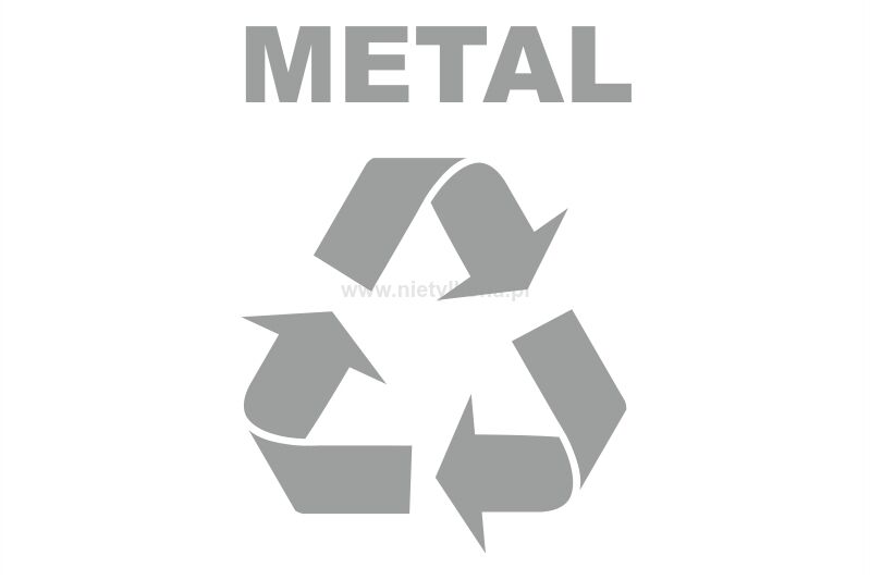Naklejki na kosze do segregacji odpadów - metal