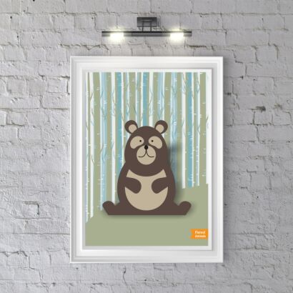 Plakat Forest Animals Bear