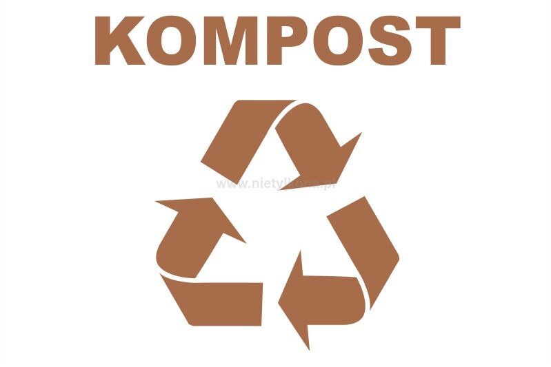 Naklejki na kosze do segregacji odpadów - kompost
