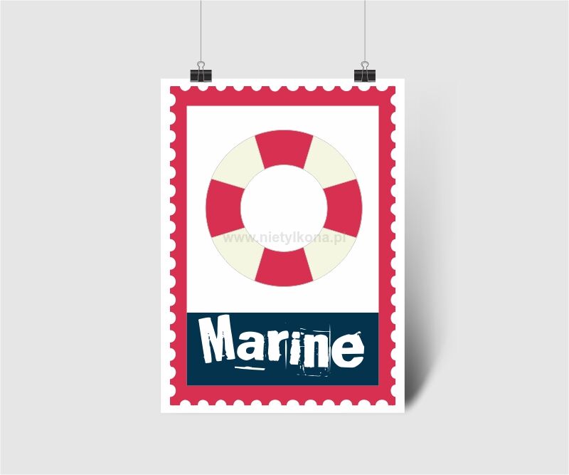 Plakat Znaczek Marine