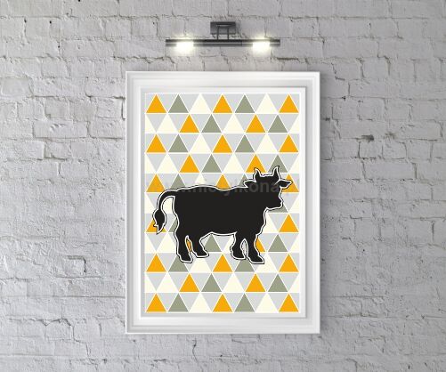 Plakat Triangles Krowa