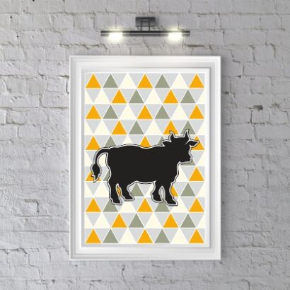 Plakat Triangles Krowa
