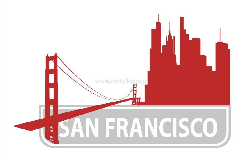 SAN FRANCISCO - Naklejka dwukolorowa 