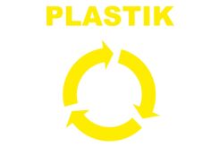 Naklejki na kosze do segregacji odpadów - plastik