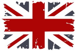 Naklejka dwukolorowa - Flaga Wielkiej Brytanii