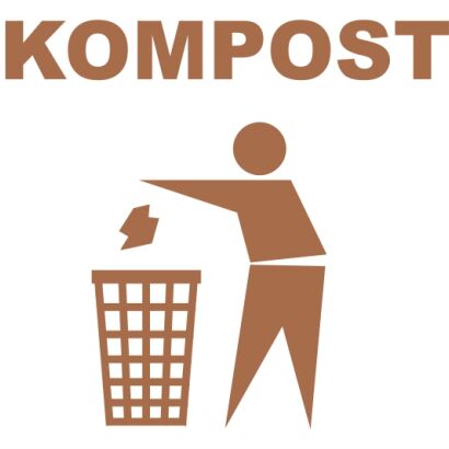 Naklejki na kosze do segregacji odpadów - kompost 