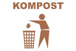 Naklejki na kosze do segregacji odpadów - kompost 