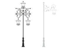 Naklejka Paryska uliczna latarnia (3 lampy) 